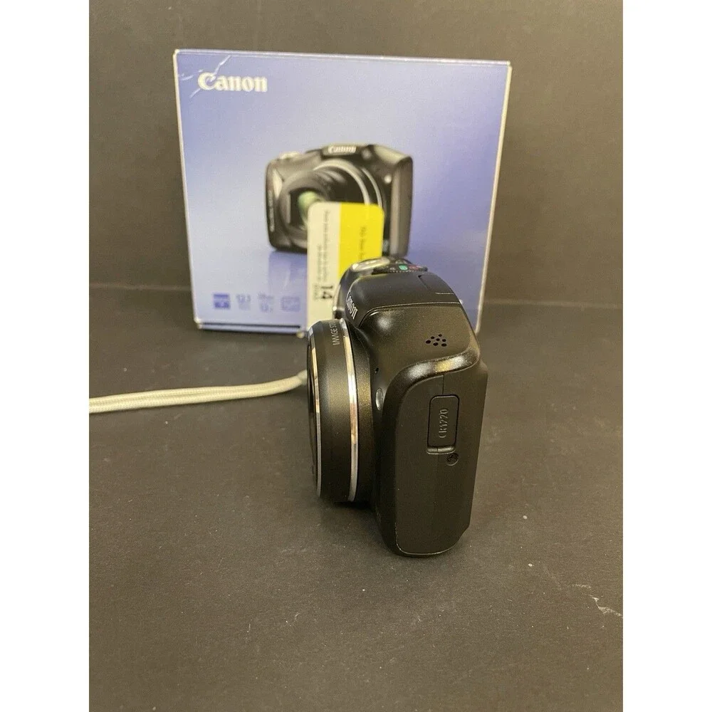 Canon PowerShot SX130 IS 12.1 MP Digital Camera 12x Optical Zoom w/ Case *Tested